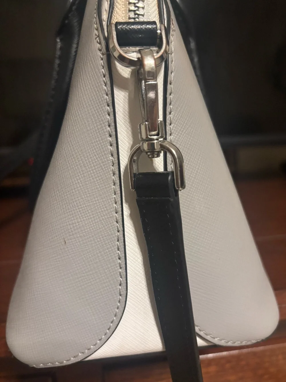 kate spade Two-Tone Cream, Gray & Black Dome Satchel Or Crossbody